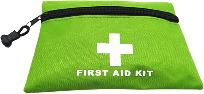 Red Emergency Bag First Aid Small Empty Travel Rescue Pouch First Responder Storage Medicine Pocket Bags for Car Home Office Kitchen Nurse Sport Outdoors Bag Only (Green 16x11cm)