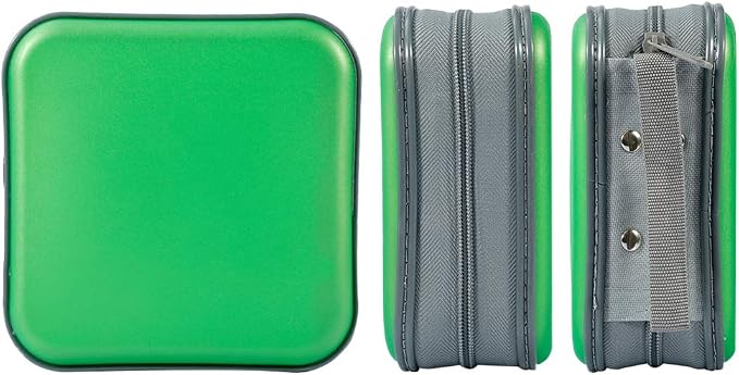 CD Case, 40 Capacity CD DVD Case Wallet Holder Portable Disc VCD Heavy Duty Binder Storage Organizer (Green)