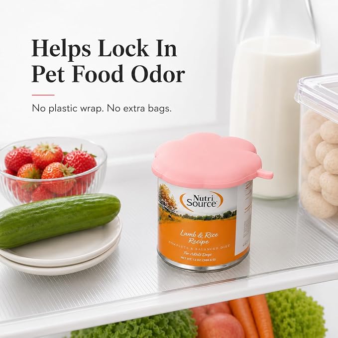 Meow&Woof Cat Food Can Lid and Spoon, BPA Free Cover for Animal Wet Food Storage, Reusable Topper for 3/5 /5.1/5.5/12/ 13 oz Cans Refrigerator Fresh Wash Machine Apply