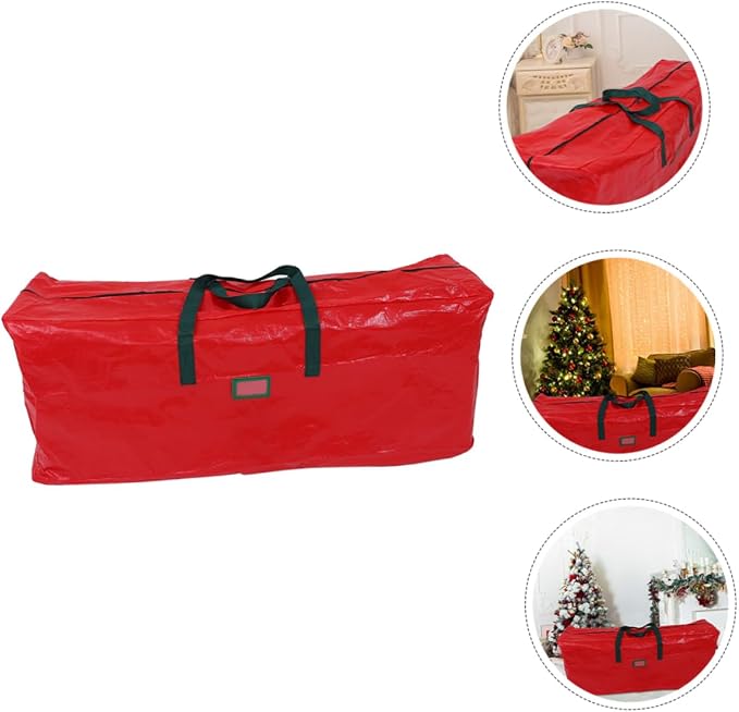 Holibanna Christmas Tree Storage Bag Zippered Bag with Carry Handles for Safe Holiday Decoration Large Capacity Pouch for Tree Blankets and Seasonal Items