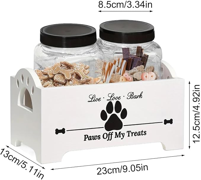 Dog Treat Container Multifunctional Airtight Pet Food Storage Container | Snacks Cat Cookie Jar Dog Stuff Organizer for Kitchen Counter