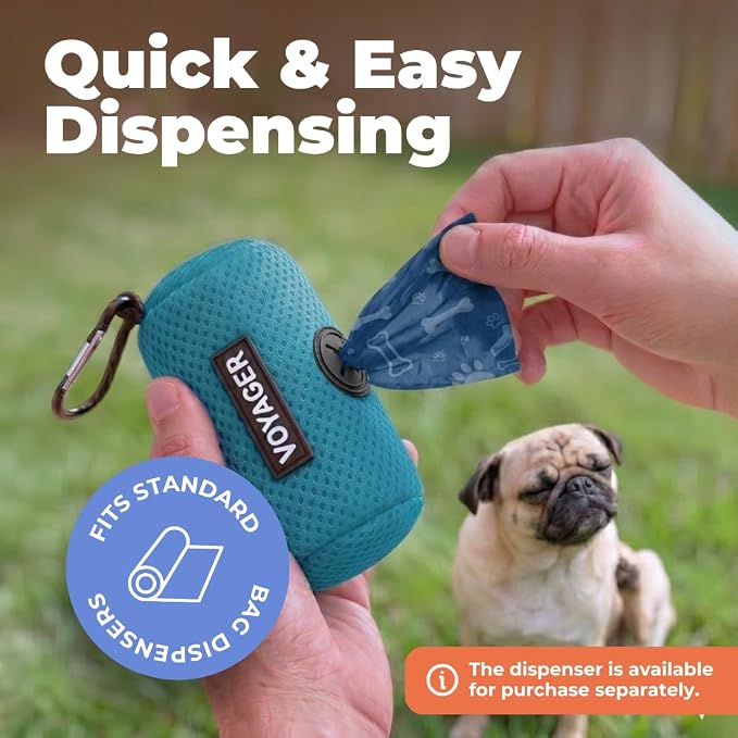 Best Pet Supplies Poop Bags for Dogs - Royal Blue, 240 Count | Scented, Leak-proof, Easy-Tear perforations, 15 Thick Bags per roll, Outdoor Walking & Travel, Fits Standard Holders