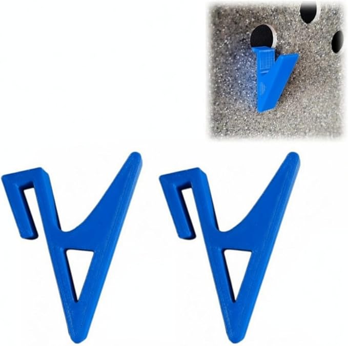 Heavy Duty Kennel Hook Compatible with Ruffland Kennel – Easy Install Leash, Collar & Bucket Holder for Dog Crates (2 Pack) (Blue)