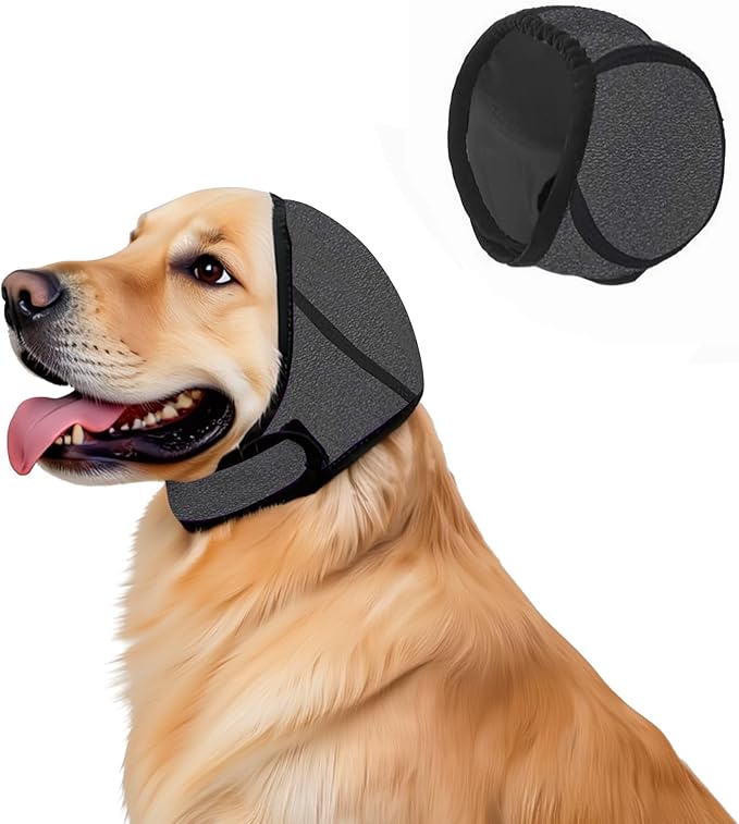 Dog Ear Muffs Noise Protection, Water-Resistant, No-Shake Ear Muffs for Grooming, Bathing, Swimming & Noise Relief