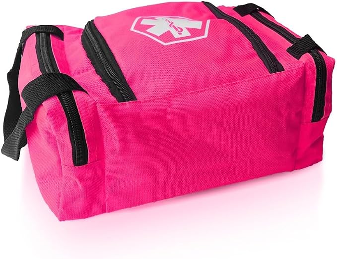 ASA TECHMED First Aid Responder EMS Emergency Medical Trauma Bag EMT, Fire Fighter, Police Officer, Paramedics, Nurse, Pink