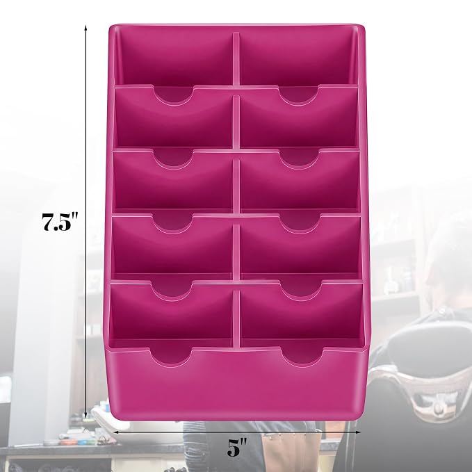 4 Pack Pink Clipper Blade Holder 10 Slot Clipper Razor Blade Rack Storage Tray Caddy Grooming and Barber Holder Organizer Case and Stylist Station Accessories