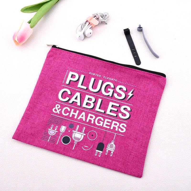 Charging Cable Organizer Bag Pouch Travel Elastic Silicone Cable Strap Cord Organizer Anti Loss Portable Earphone Plug Charger Storage Bags Data Cables Protector Cover Charge Cord Tie Wrap Protection