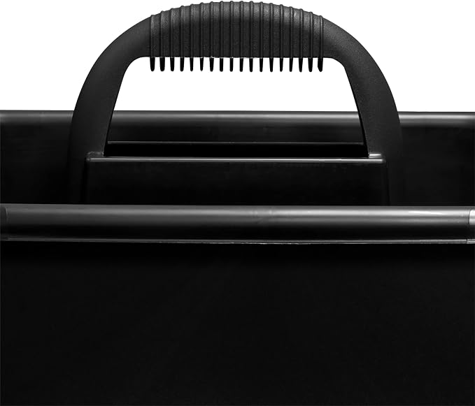 Akro-Mils 09185 Plastic Tote Tool & Supply Cleaning Caddy with Handle, 18-3/8-Inch x 13-7/8-Inch x 9-Inch, Black