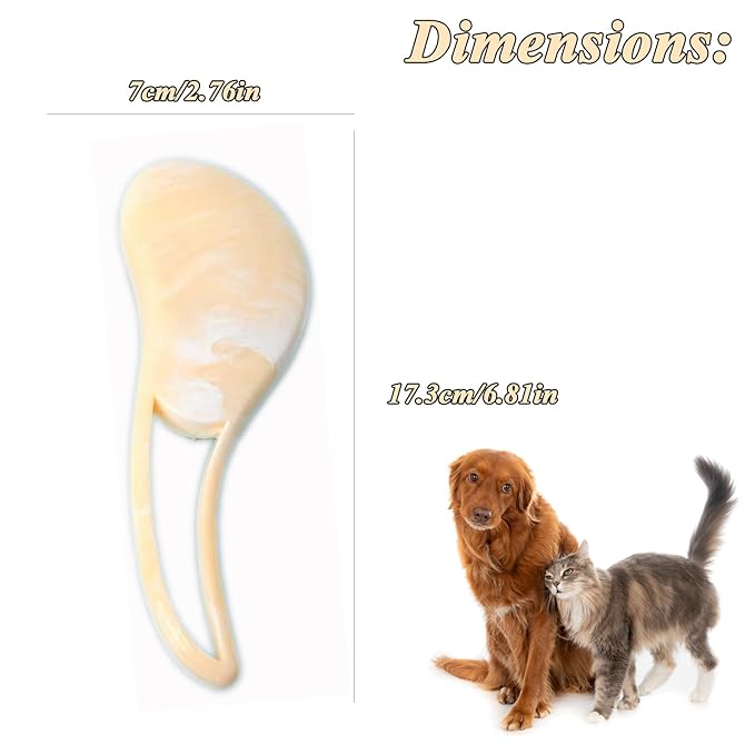Dog Grooming Brush, Soft Puppy Massage Brush, Pet Hair Bathing Brush Comb, Hangable Grooming Tool for Poodles, Teddy, Yorkies, Maltese, Shih Tzu, Chihuahua (Marble Grain Yellow)