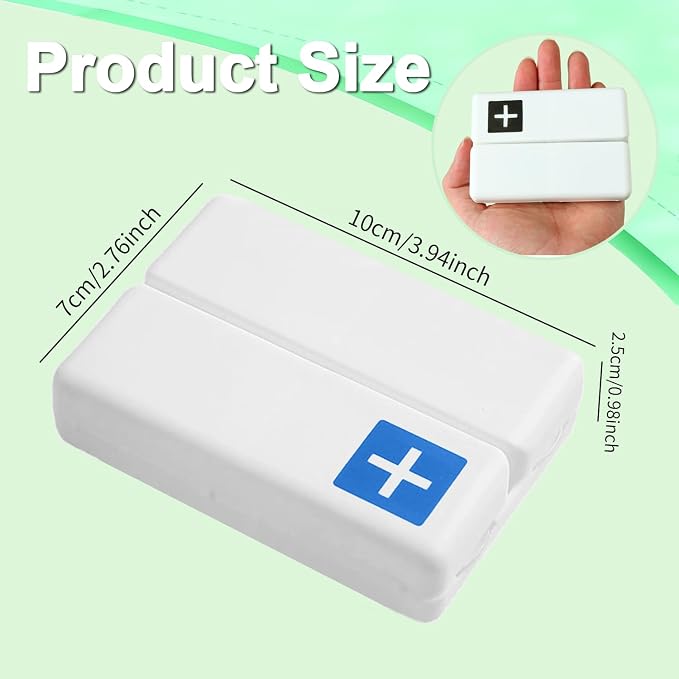 Magnetic Foldable Pill Case, Daily Pill Box Organizer Easy to Open | BPA Free, 7-Day Portable Weekly Vitamin Dispenser Reminder for Medicine, Fish Oil, Supplements, Capsule, DHA Storage Case