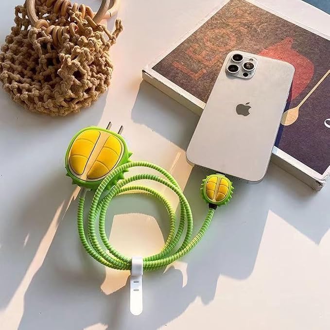 ZOSTLAND 5 in 1 DIY 18W 20W Heart Shape Protector Data Cable USB Charger Line Earphone Wire Saver Organizer Compatible with iPhone 11 12 13 14 15 Pro Max