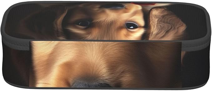 Cute Pet Dog Pencil Case Large Capacity Pencil Pouch With Zipper Portable Pen Bag Organizer Waterproof Cosmetic Makeup Bag For Women Men