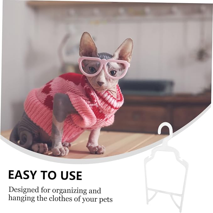 Happyyami 10pcs Dog Clothes Hangers Pet Apparel Organizers for Home and Pet Shops Lightweight and Compact Design for Easy Storage and Hanging