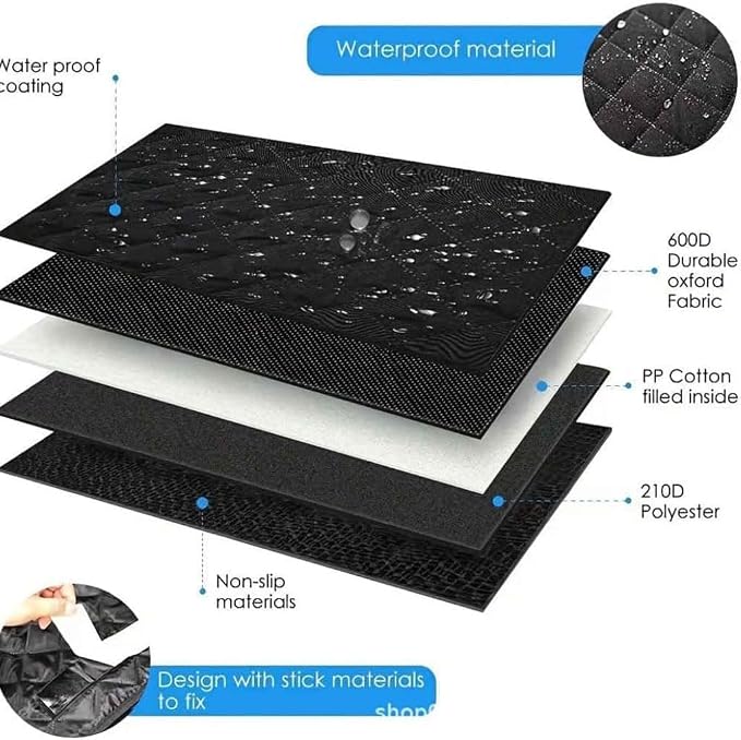 Cargo Liner for Dog for Caddy V 2020 | Durable waterproof; anti-slip scratch resistant; pet trunk cover; pet travel accessories; suv trunk protector