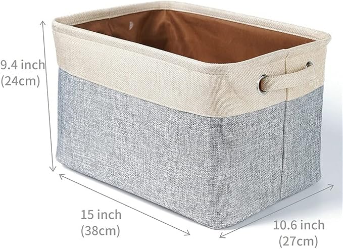 Storage Basket Foldable Linen Bag Portable Organizer Pet Daily Necessities Storage Box Clothes (Color : A,) (B One Size)