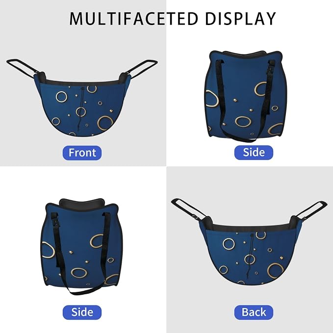 Gold Circle Print Car Seat Organizer-Backseat Storage Bag for Travel | Waterproof Durable. Holds Snacks Gear Essentials. Fits Most Cars.