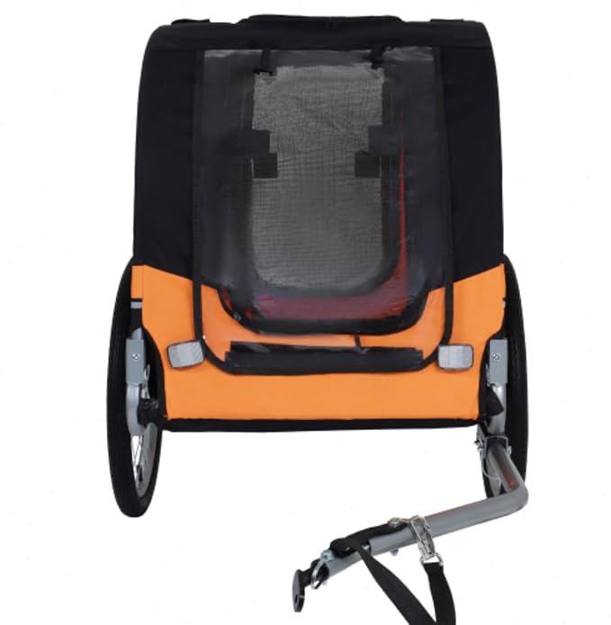 Large Folding Bike Trailer for Dogs – 66LB Capacity All-Terrain Pet Carrier, Durable Steel Frame for Cycling, Jogging, Camping & Outdoor Adventures
