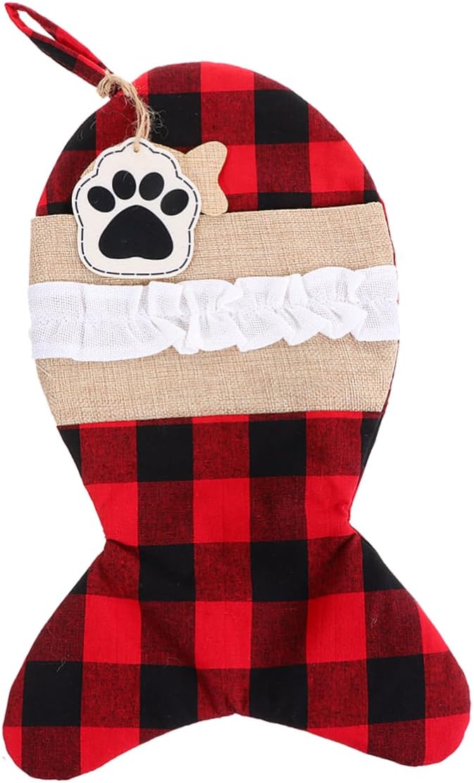 FOMIYES 1pc Christmas Pouch Bag for Pets Stylish Santa Sock Decoration for Family Party Use Holiday Storage for Stocking Fillers Cute Xmas Decor