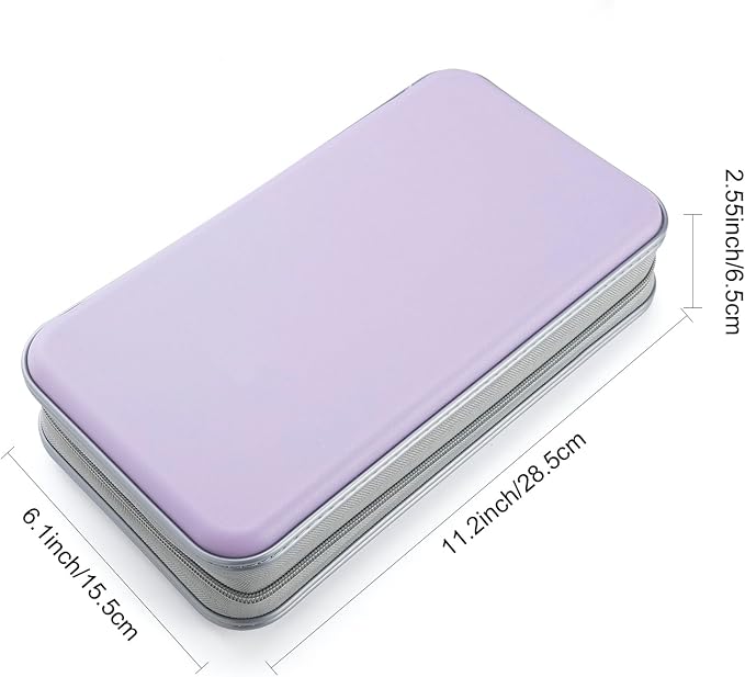 UENTIP CD Case,96 Capacity Hard Plastic DVD Case Holder for Car Home Travel | CD DVD Storage,Zipper Closure,Scratch-Resistant Sleeves,Stay Away Dust and Damp,Storage Music Video Gaming Discs Blu-ray