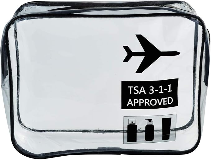 Wobe Travel Bottles and TSA Approved Toiletry Bag, Clear Quart Size with Leak-Proof Travel Containers Set Makeup Bag Accessories for Liquids Carry-On Luggage Compliant for Airplaine
