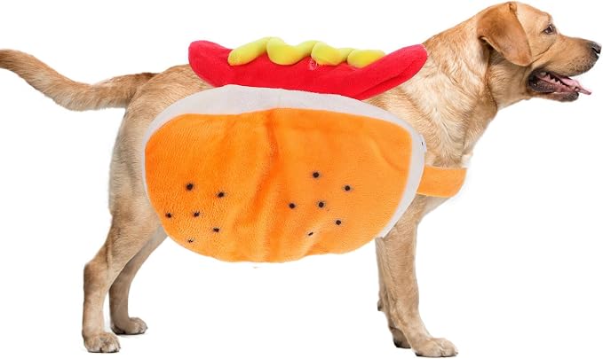 Creative Sausage Shape Pet Costume for Dogs and Cats Lightweight Cotton Material Easy to Wear Decorative Pet Clothes for Christmas Festival