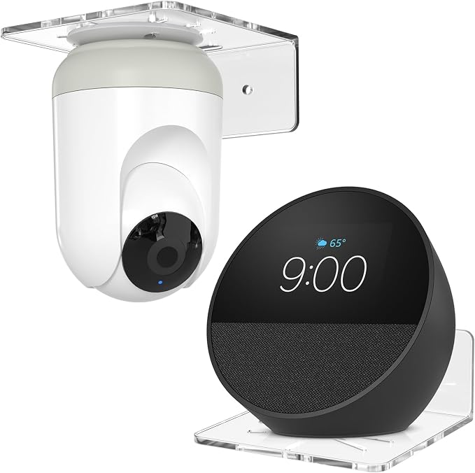 Baby Monitor Shelf - 2PCS Camera Wall Mount Shelf for Echo Spot & Other Small Items in Bedroom, Bathroom, Kitchen, Living Room