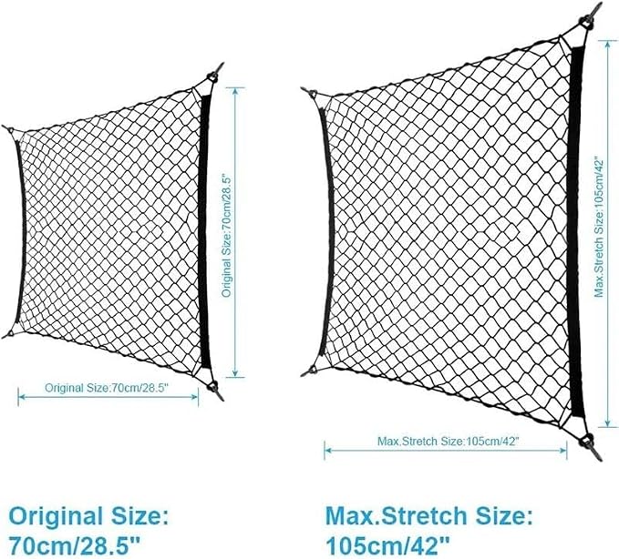 Car Nets 4 HooK Car Trunk Cargo Mesh Net Luggage For Jeep For Commander For Compass For Grand Cherokee For Liberty For Patriot For Wrangler Cargo Net