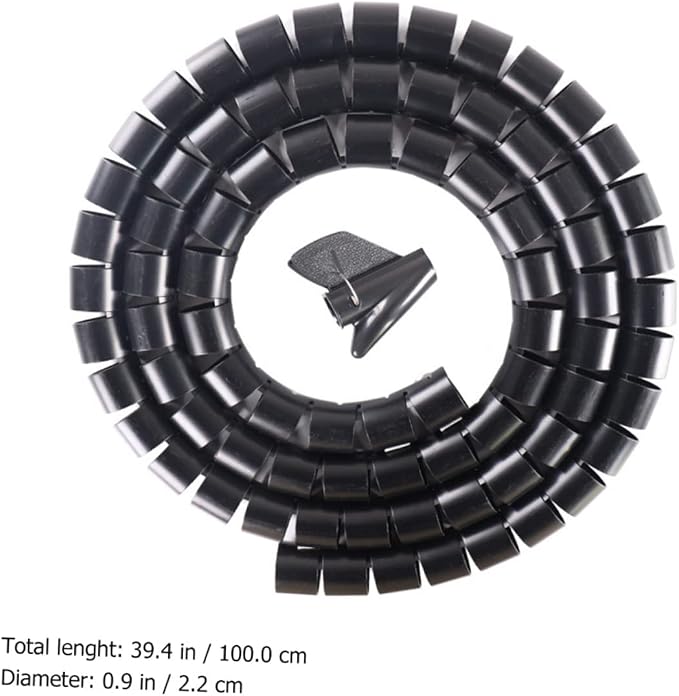 STOBOK Spiral Cable Wrap Sleeve 10m Cable Management Tube for PET-Proofing Wires Flexible Coiled Organizer
