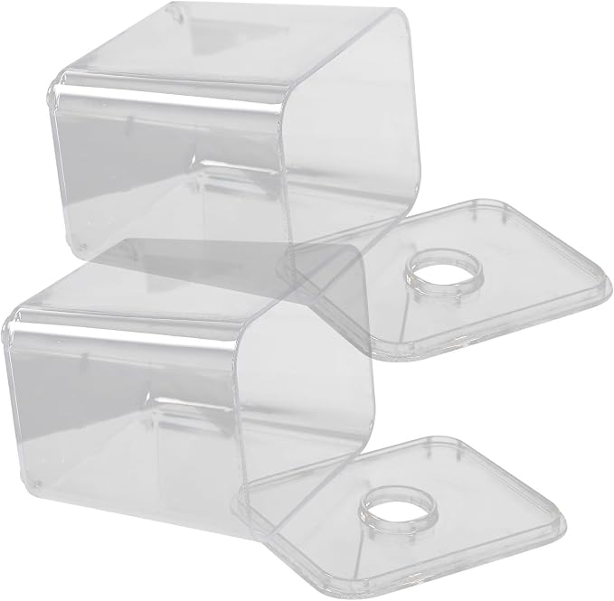 Happyyami 2pcs Pet Cosmetic Storage Boxes with Flat Lid Design and Stackable Structure, Sturdy Cotton Pad and Hair Clip Organizer for Bathrooms and Offices