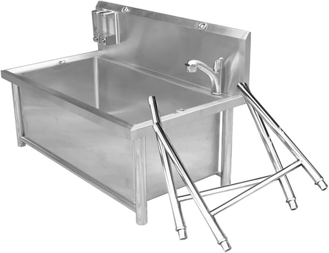 Pet Washing Station Sink Shower,Dog Bathtub for Home,Stainless Steel Professional Grooming Bath Tub.Silver-120x70x90cm