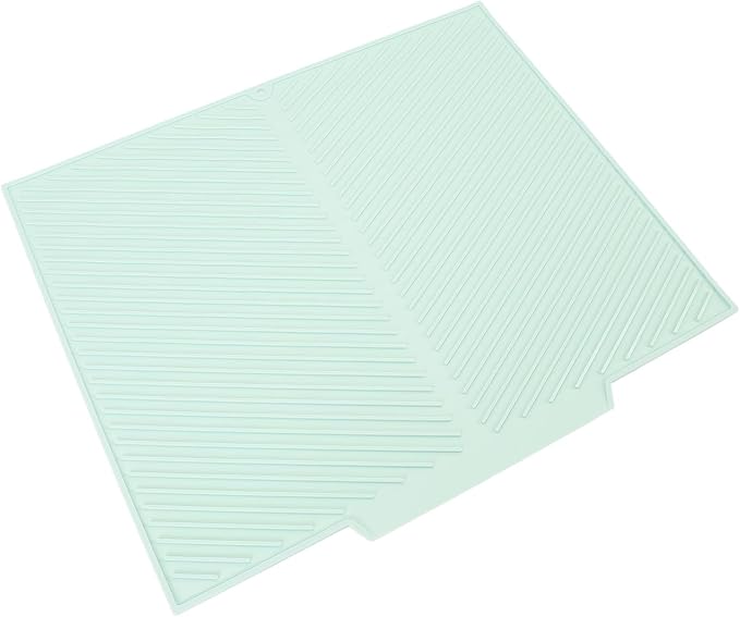 Generic Silicone Dish Drying Mat Heat Insulated Multipurpose Large Dish Drain Pad Pet Feeding Mat Kitchen Countertop Organizer 40.5x50.5cm