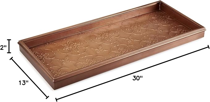 Good Directions 204VB Medallions Tray, Plants, Pet Bowls, and More Boots, Shoes, Storage, and More, Copper Large
