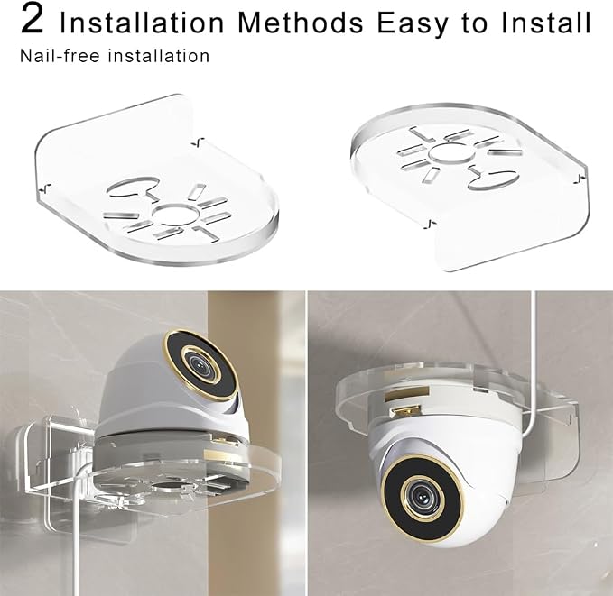 3 Pack Small Shelf, Security Camera Wall Mount Holder, Baby Monitor Mount,360°Rotation Security Bracket,Camera Not Included