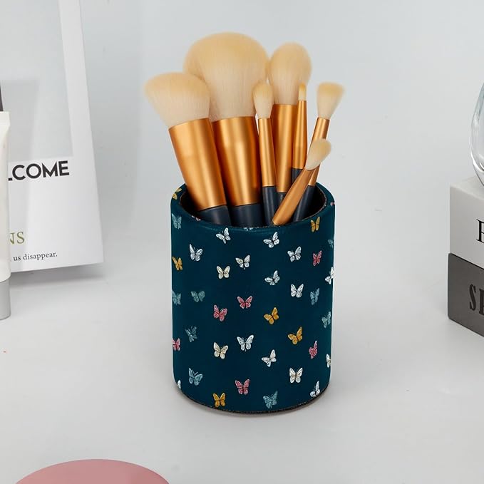 Butterflies Pen Holder, Pencil Cup Marker Brush Holder Desk Storage Case, Desktop Organizer for School Office Home Supplies