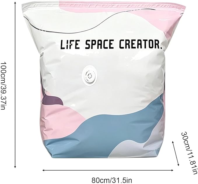Vacuum Bags Airtight Reusable Portable Storage Pack | Vacuum Pack Bags for Clothes Clothing Pillows Comforters Bedding Mattress Closet Home