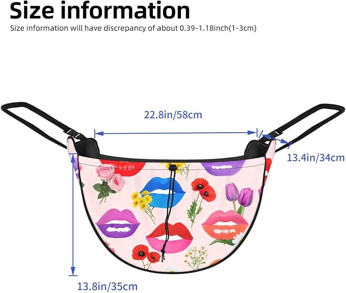 Lip Flower Car Seat Organizer-Backseat Storage Bag for Travel | Waterproof Durable. Holds Snacks Gear Essentials. Fits Most Cars.