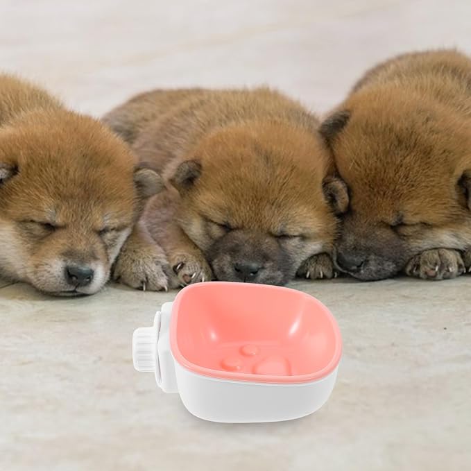 jojofuny Wall Mounted Abs Pet Food and Water Bowl for Small Animals and Dogs, Easy to Maintain Feeding Bowl Suitable for Indoor Use