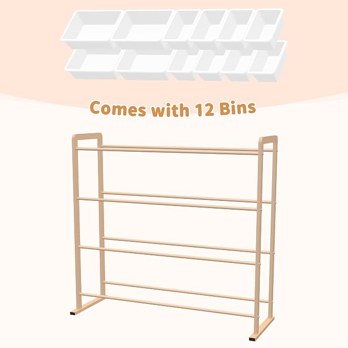 Toy Storage Organizer with12 Removable Storage Bins, Kids Bin Shelf, Toys Box for Playroom Organization for Bedroom & Room