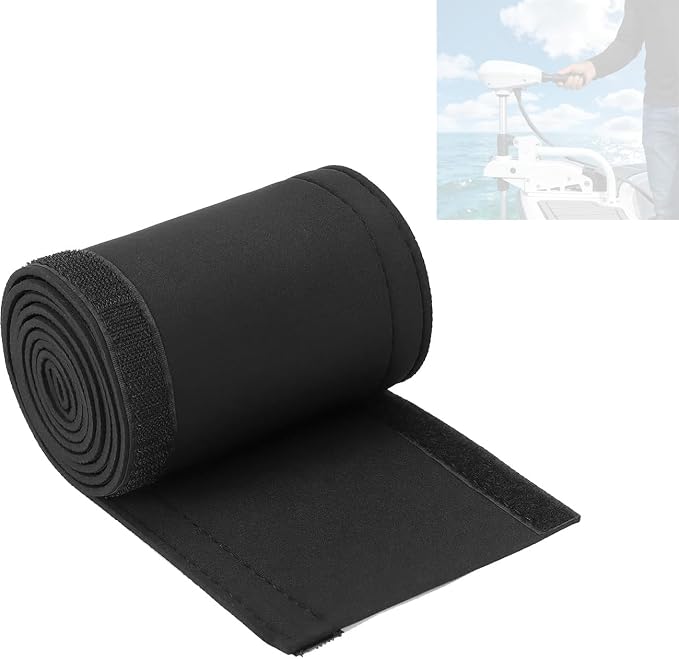 60 Inch Neoprene Trolling Motor Cable Sleeve, Black | Bundles extension cords and outboard wiring to keep boat connections organized and protected from rubbing during marine use.