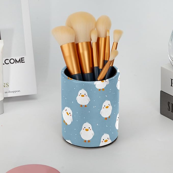 Cute Little Chick Pen Holder, Pencil Cup Marker Brush Holder Desk Storage Case, Desktop Organizer for School Office Home Supplies