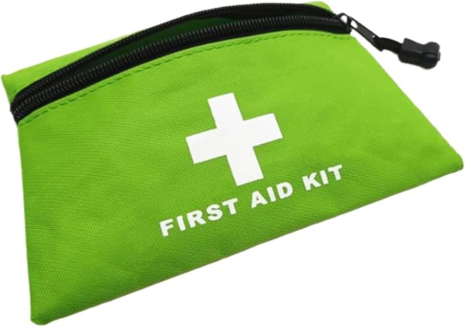 Red Emergency Bag First Aid Small Empty Travel Rescue Pouch First Responder Storage Medicine Pocket Bags for Car Home Office Kitchen Nurse Sport Outdoors Bag Only (Green 16x11cm)