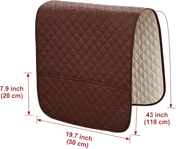 Sofa Armrest Organizer Multifunctional, Comfortable, Anti-Slip, | Recliner Arm Protector for Books Tablet Phone TV Remote Cellphone Book Phones Pets Chocolate Remote Control Snack