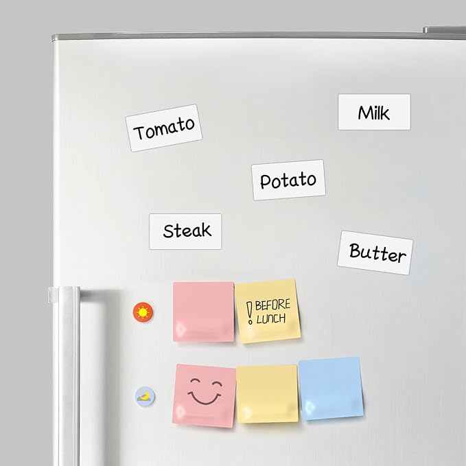 Dry Erase Magnetic Labels 4x2 Inch 40 Pieces, Reusable Magnetic Dry Erase Labels for Whiteboards, Locker, School, Classroom, Office, Home