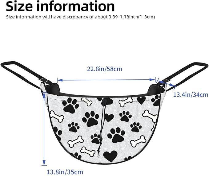 Cute dog paws Car Seat Organizer-Backseat Storage Bag for Travel | Waterproof Durable. Holds Snacks Gear Essentials. Fits Most Cars.