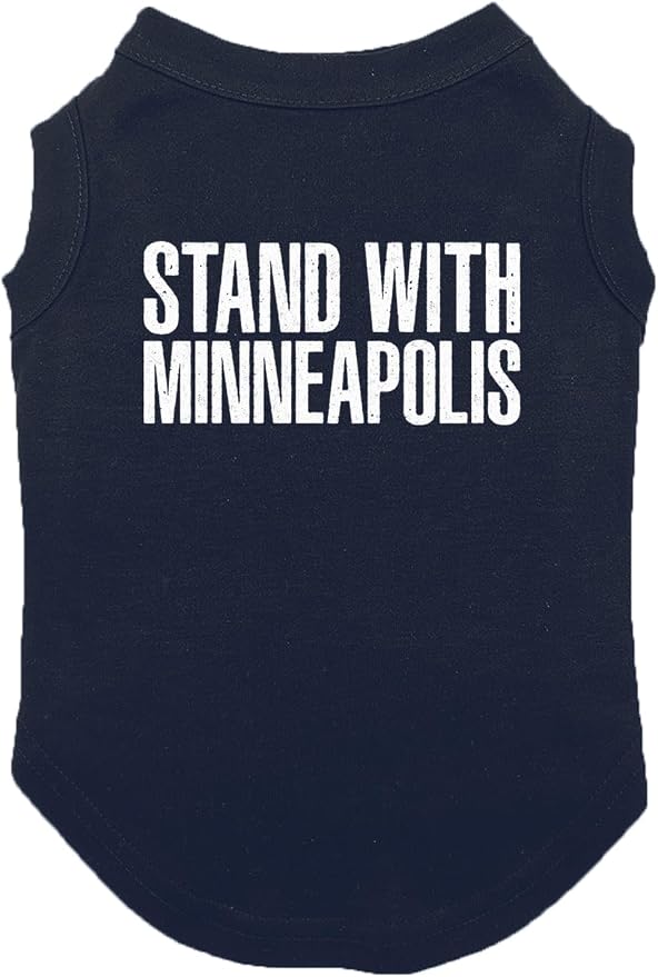 Stand with Minneapolis - Immigration Dog Shirt (Navy, X-Small)