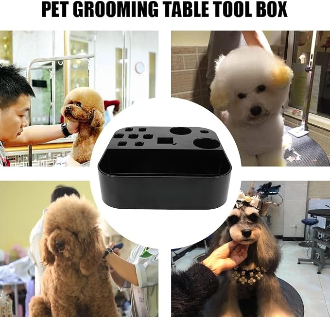 TaoxekoroPlastic Storage Box Brushes Organizer Pet Grooming Tools On the bracket Table Scissors Dog Comb Boxes Dog Cat Supplies