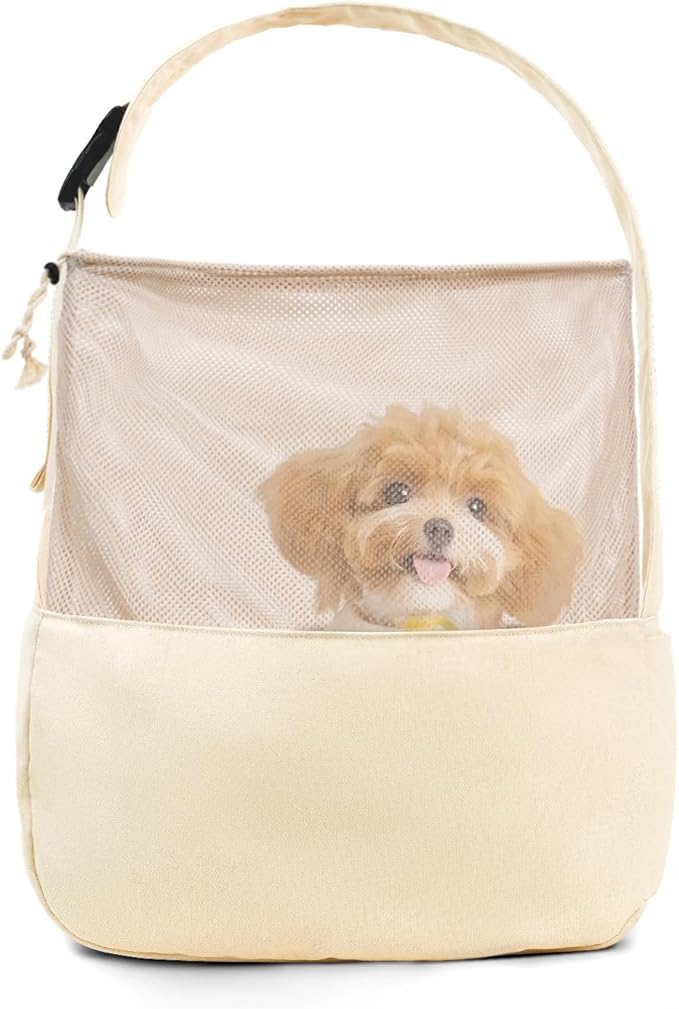 ONECUTE Dog Sling Carrier 15 lbs, Small Dog Carrier Sling for Cat & Puppies | Suitable For Carrying Pet 3-10lbs, Spacious Space So Pets Will Not Be Crowded, Adjustable Shoulder Straps And Breathable Mesh
