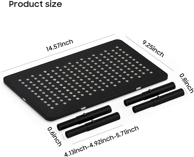 W‌SOWX Adjustable Automatic Cat Feeder Stand - Non-Slip Elevated Holder for Cats/Puppies, Fits Most Automatic Feeders & Water Dispensers, Black(Holder ONLY)