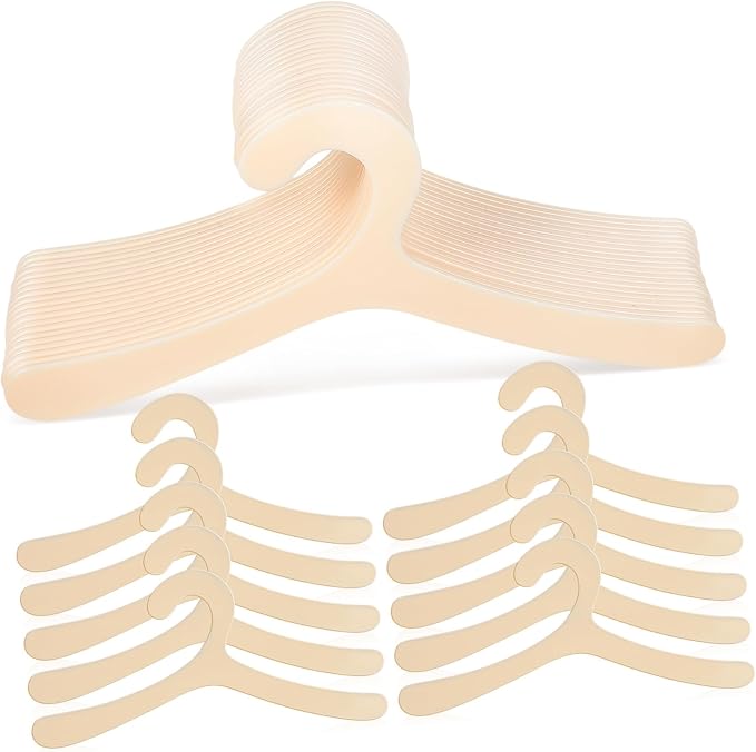 40Pcs Pet Clothes Hangers Lightweight Hanging Racks for Small Dogs and Cats Apparel Organizers for Neat Storage and Easy Access