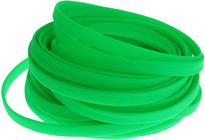 Heyiarbeit 10m/32.8ft PET Expandable Braid Cable Sleeving Flexible Wire Mesh Sleeve Fluorescent Green 8mm